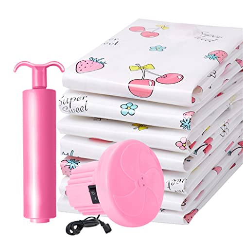 8-Piece Vacuum Compression Bag Set with Hand Pump