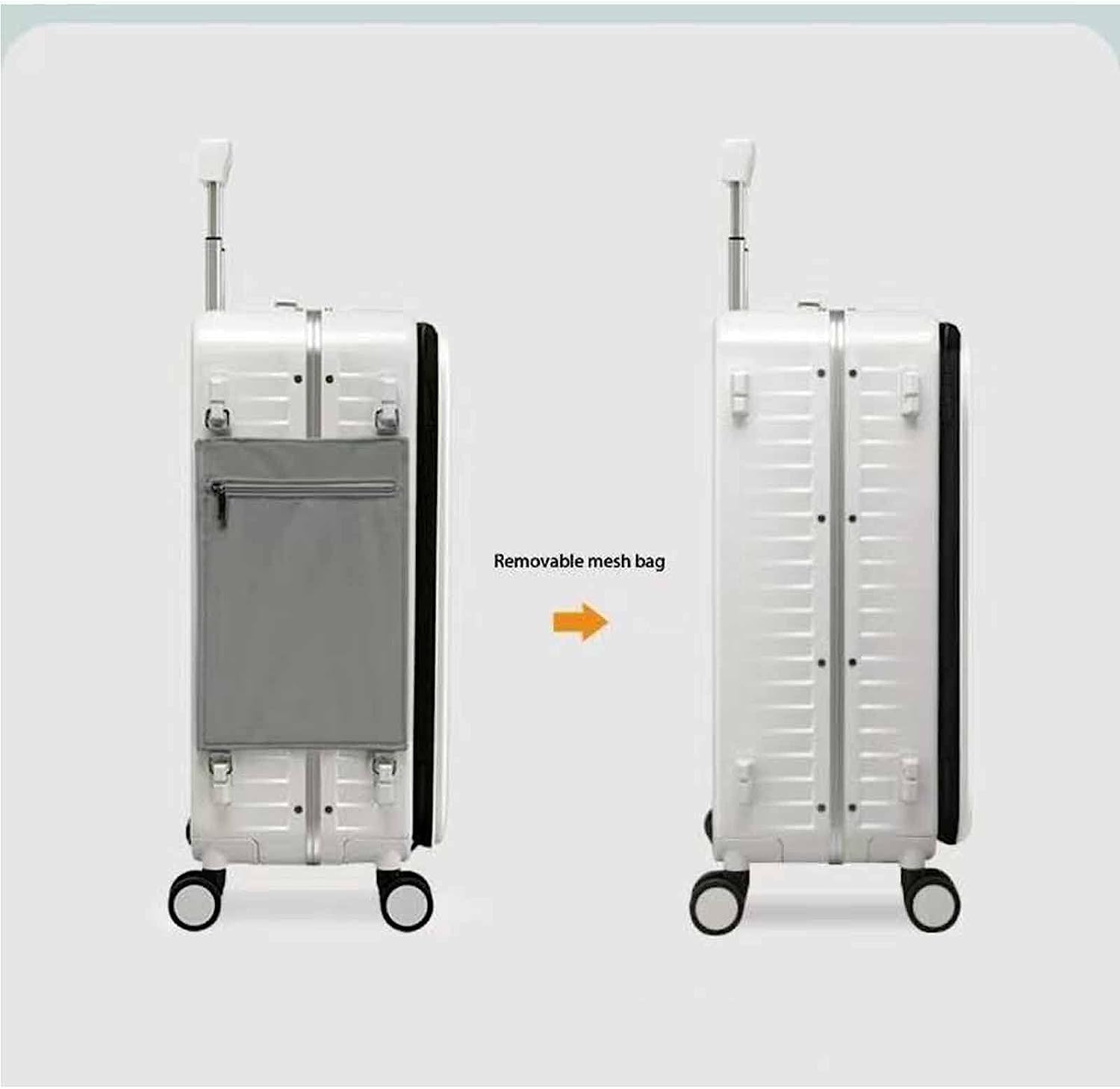 Wheeled Carry-On Suitcase with Detachable Side Bag