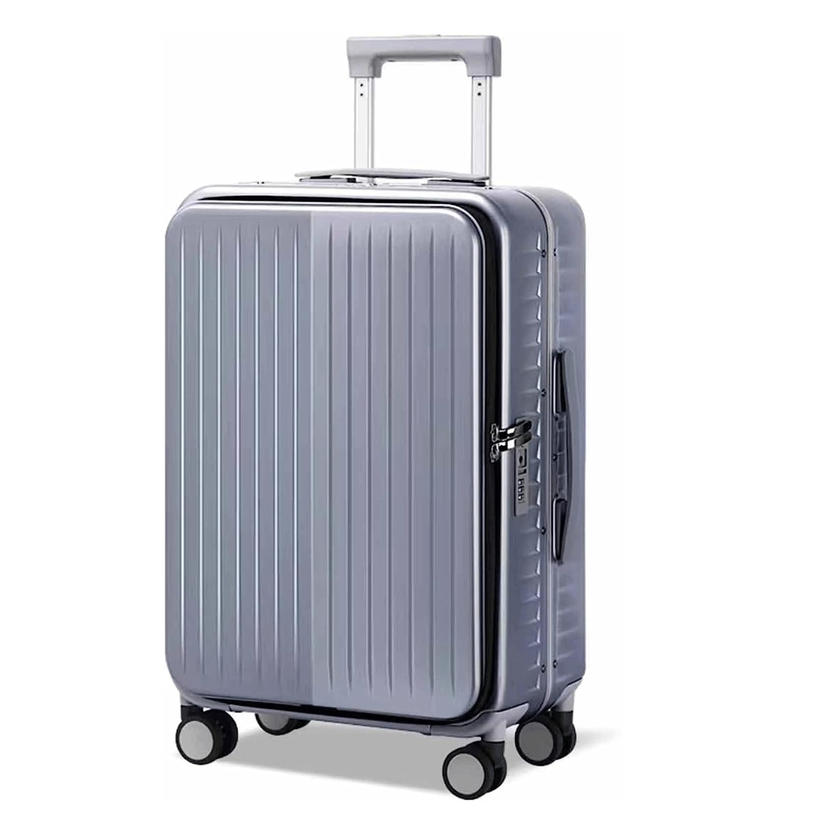 Wheeled Carry-On Suitcase with Detachable Side Bag