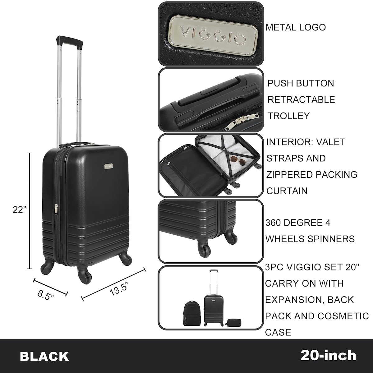 Bioworld Carry-On Rolling Luggage Sets