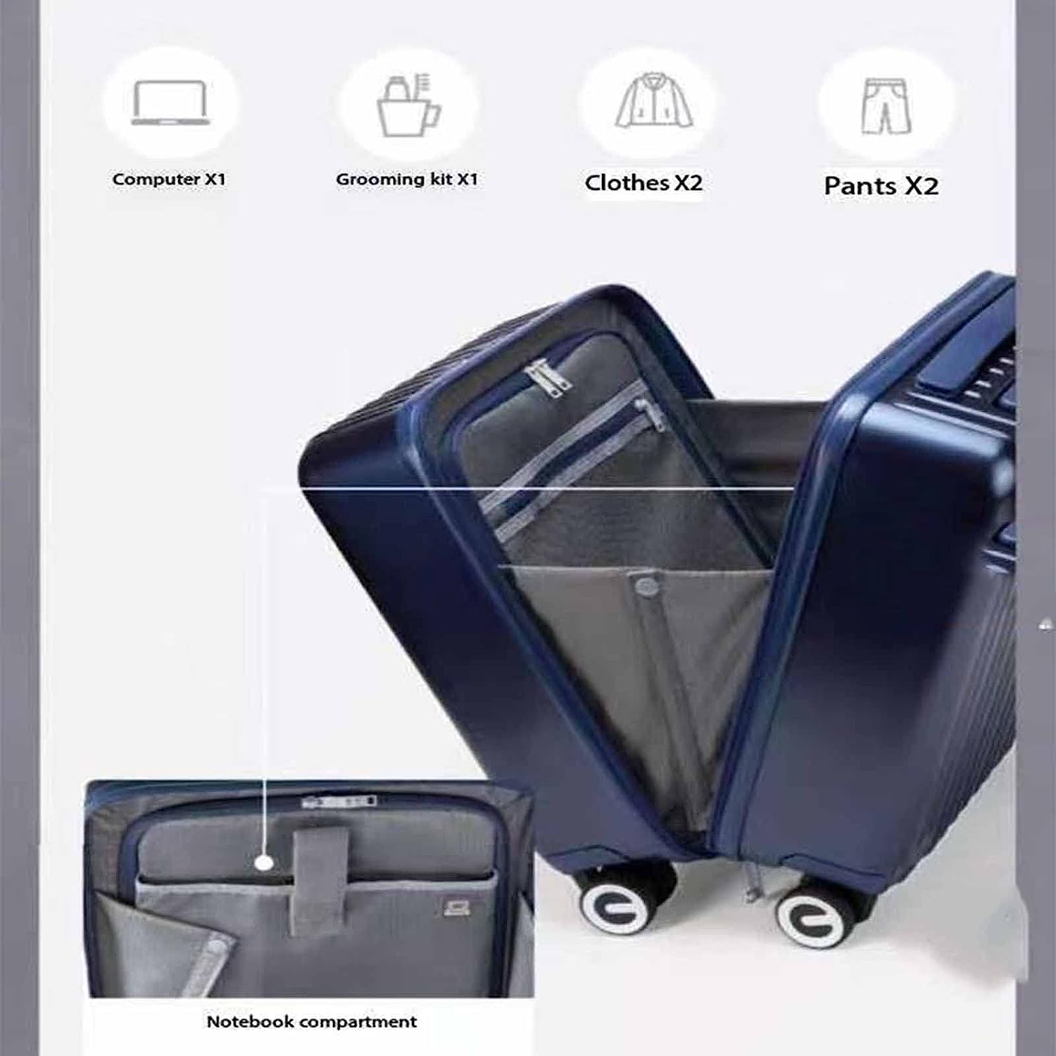 Rechargeable Carry-On Suitcase