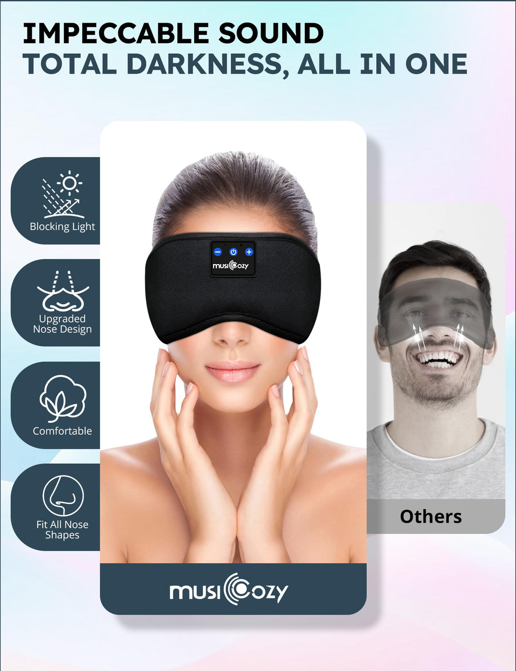 Cooling Weighted Eye Mask & Bluetooth Sleep Headphones