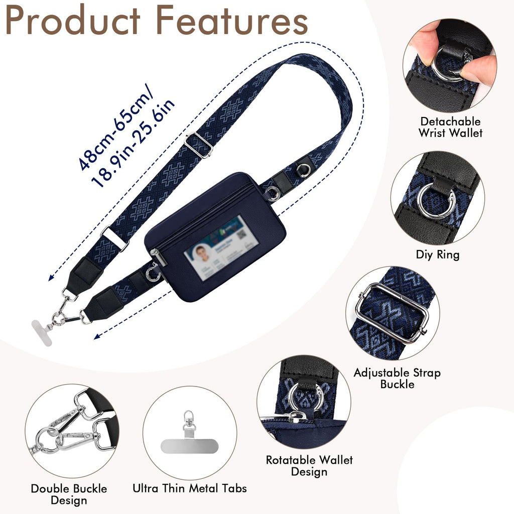 Phone Strap Wallet with RFID Card Holder