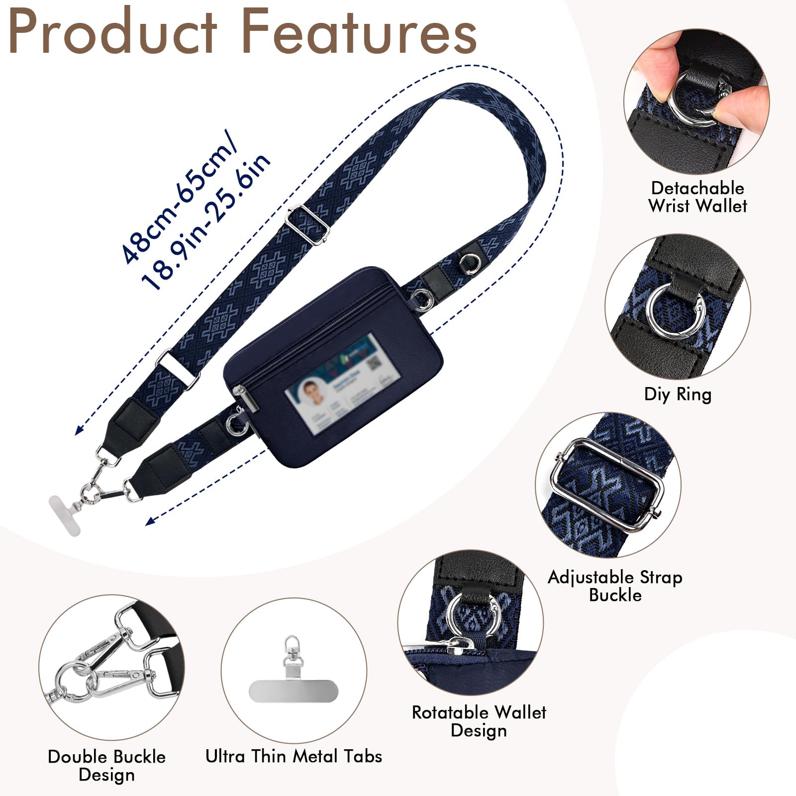 Phone Strap Wallet with RFID Card Holder