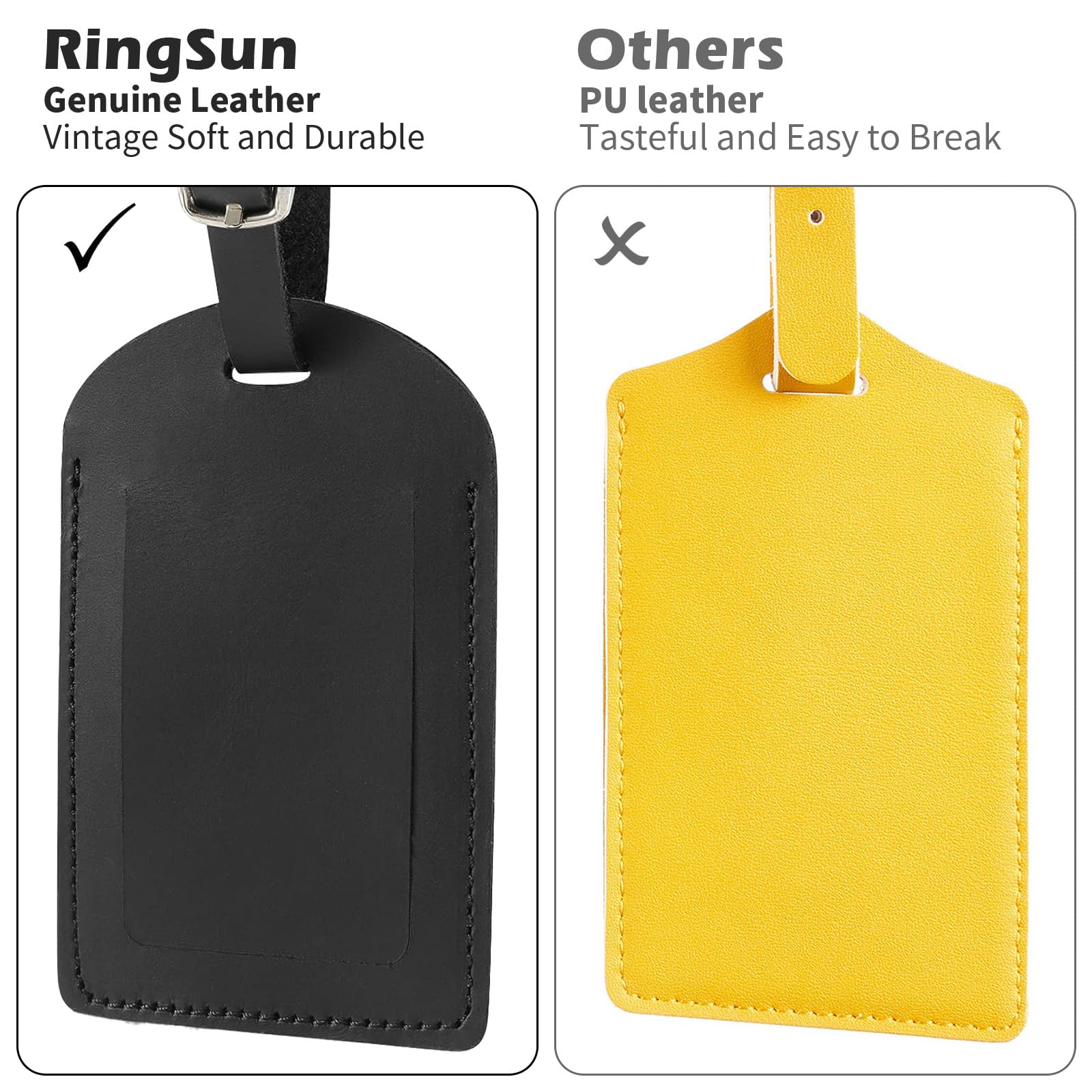 Genuine Leather Luggage Tag