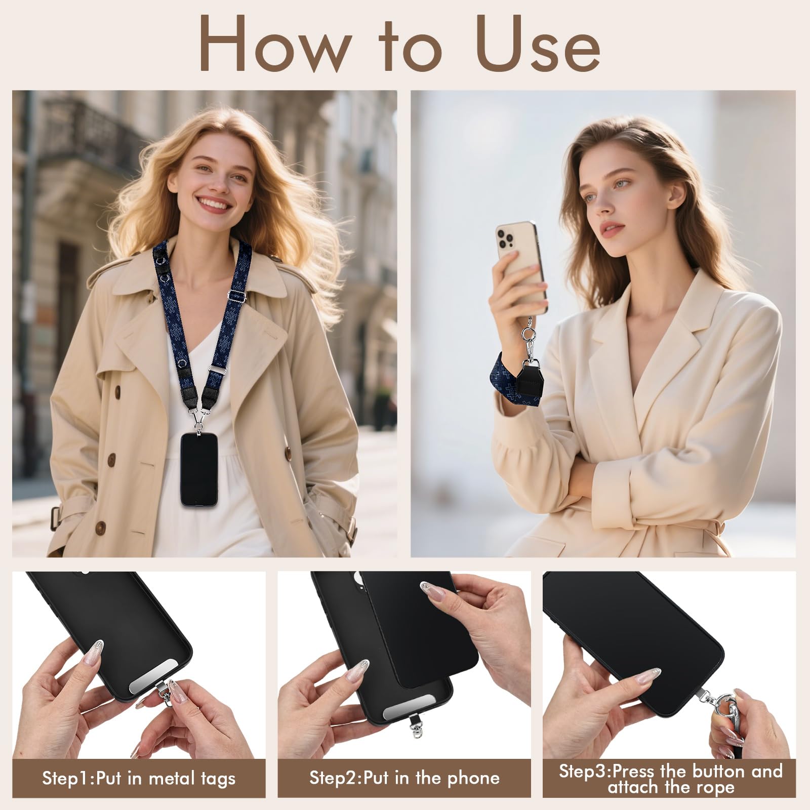 Phone Strap Wallet with RFID Card Holder