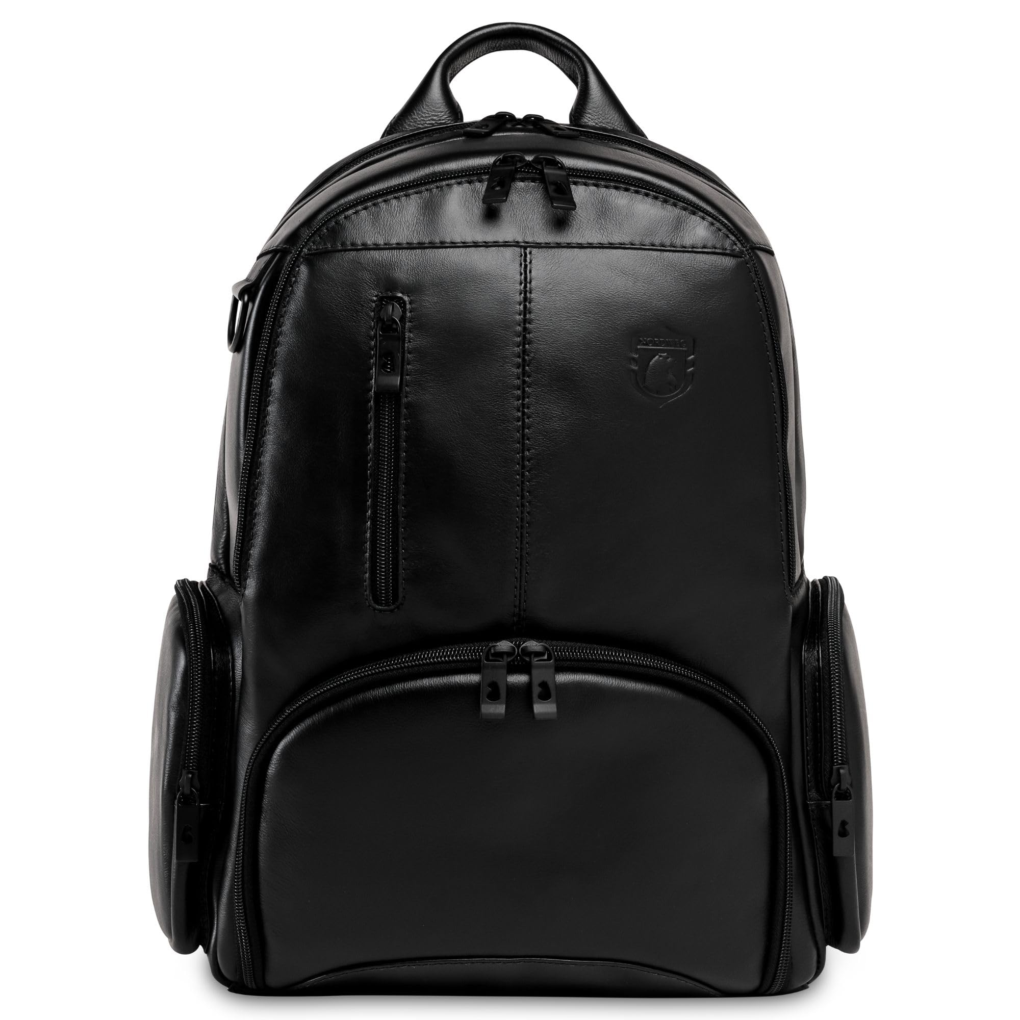 Full-Grain Leather Laptop Backpack