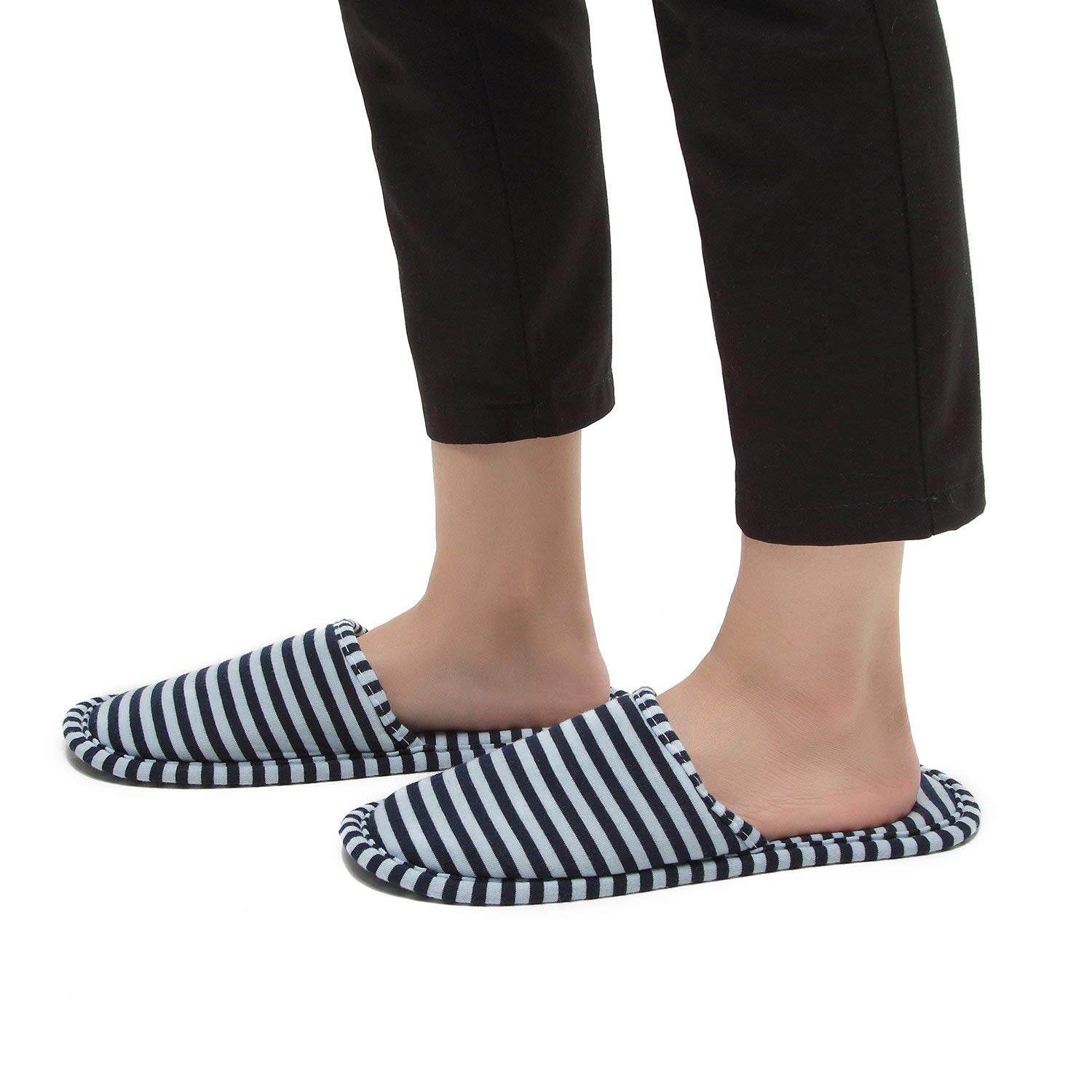 Non-Disposable Travel Slippers Portable Cotton Spa Hotel Guest Indoor Slippers