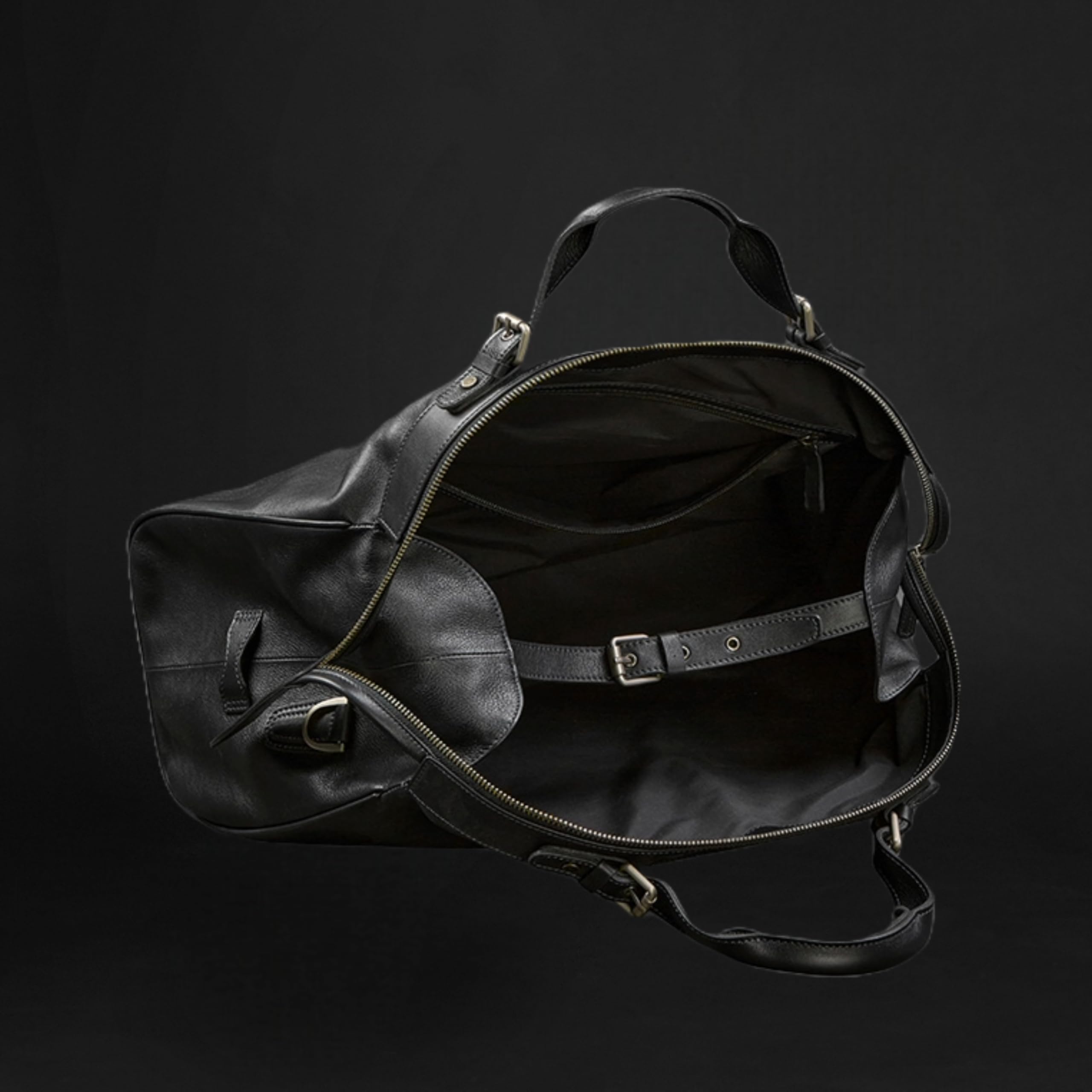 Full-Grain Leather Travel Duffel Bag