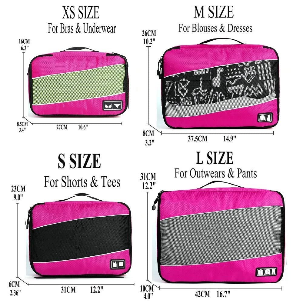 4-Piece Travel Packing Cube Set