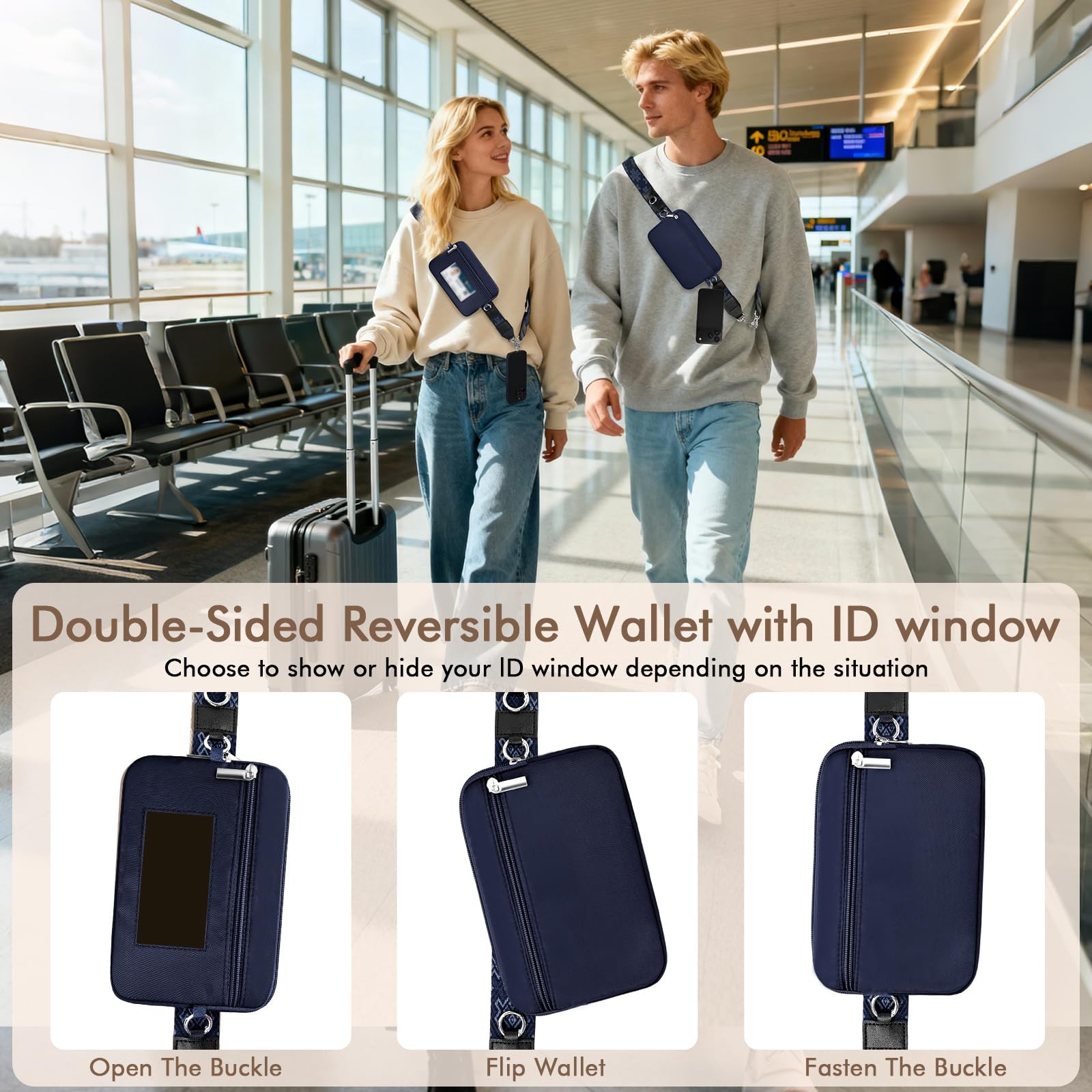 Phone Strap Wallet with RFID Card Holder