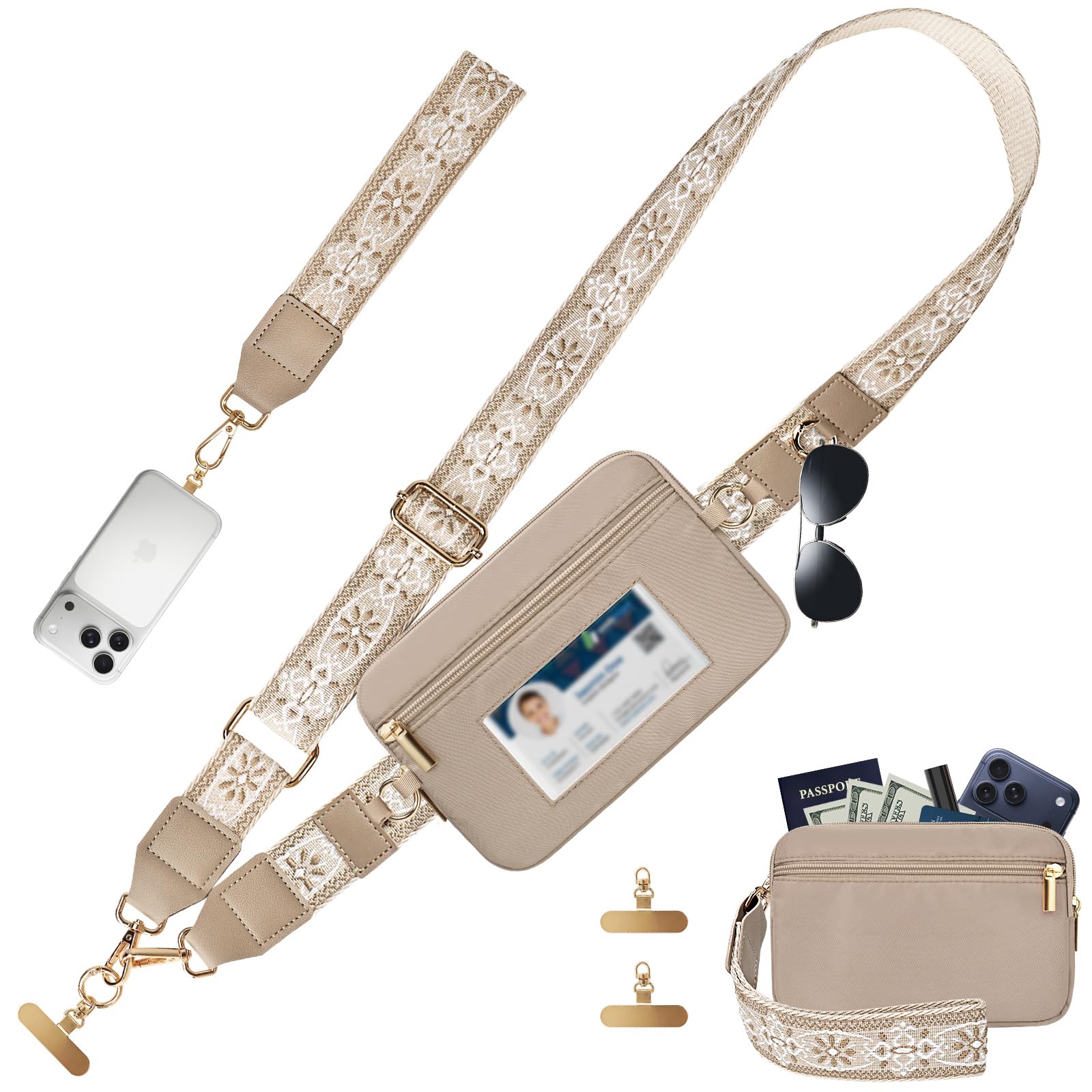 Phone Strap Wallet with RFID Card Holder