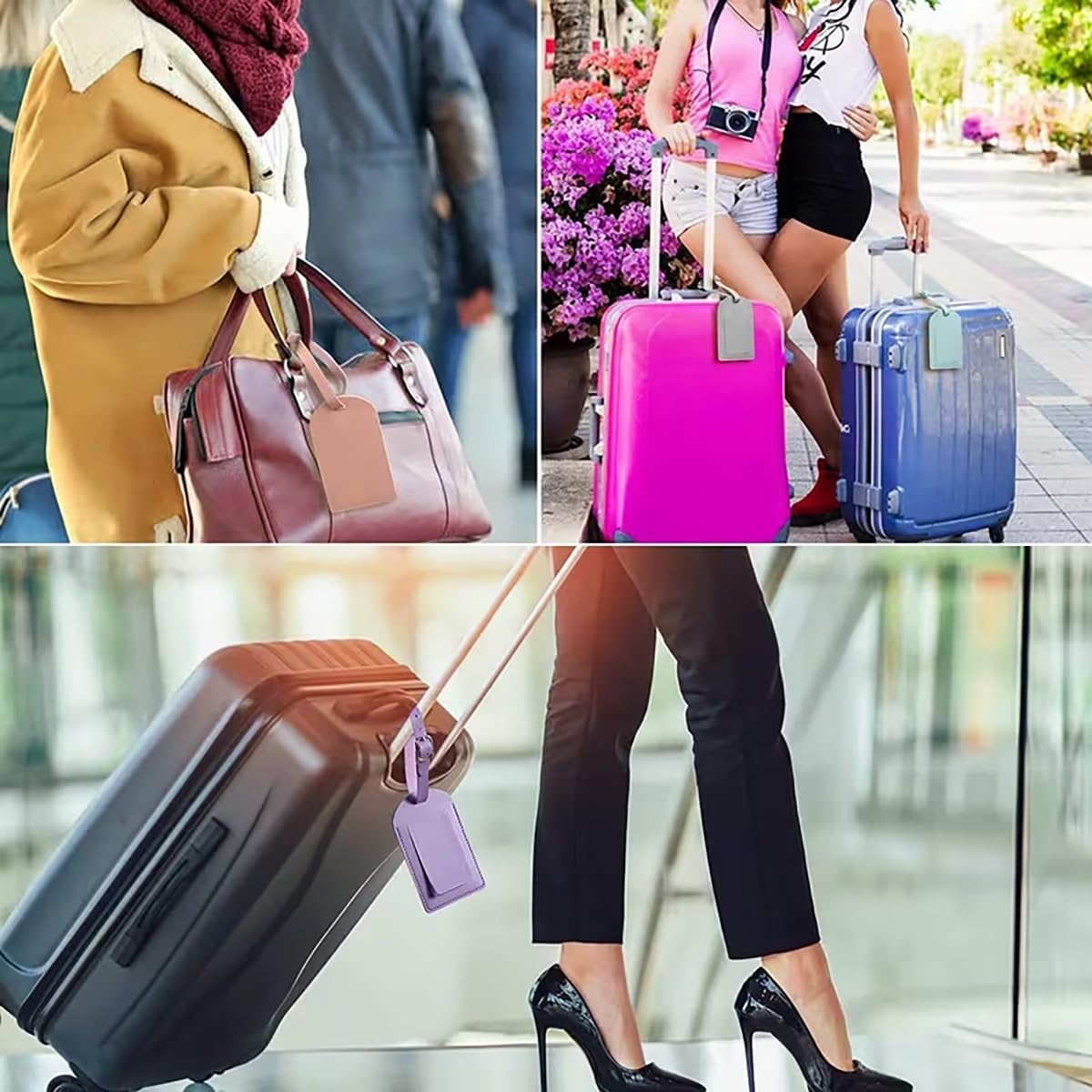 50-Piece Personalized Leather Luggage Tags