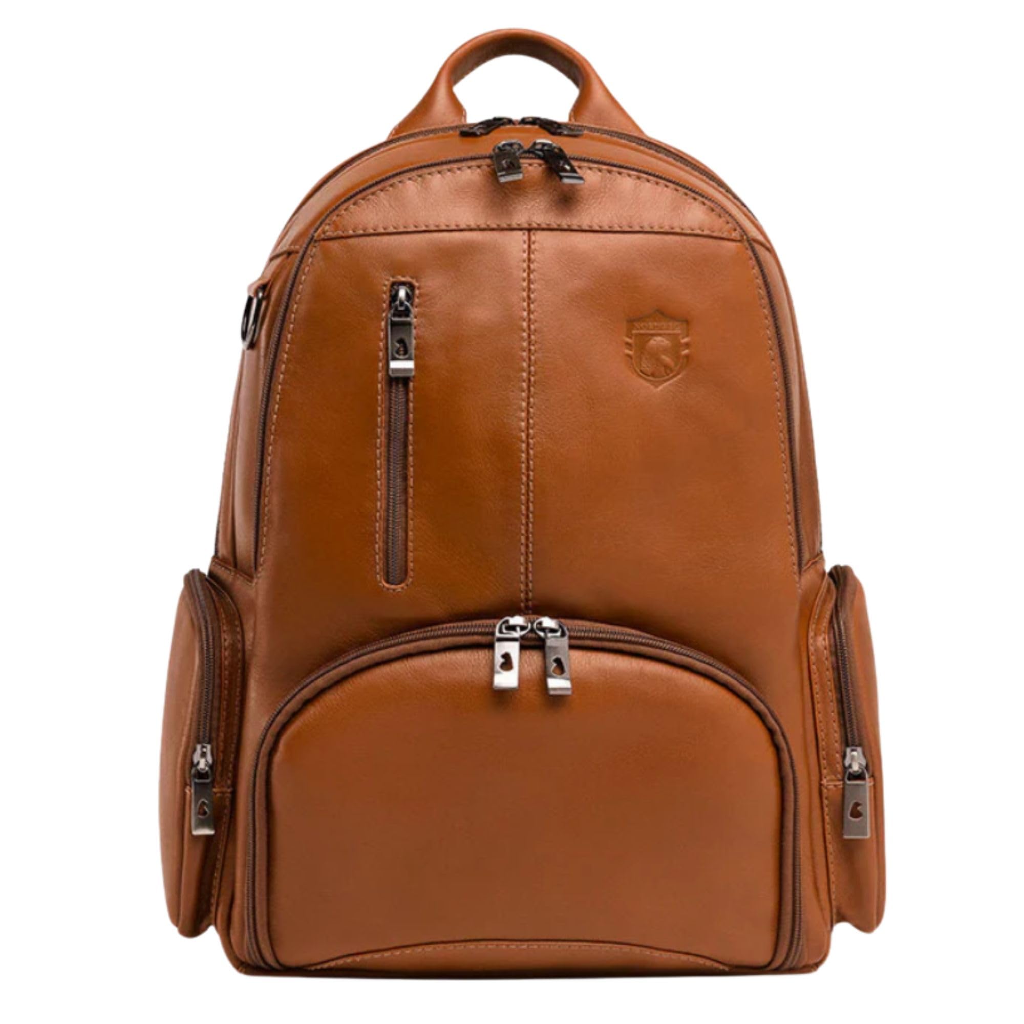 Full-Grain Leather Laptop Backpack
