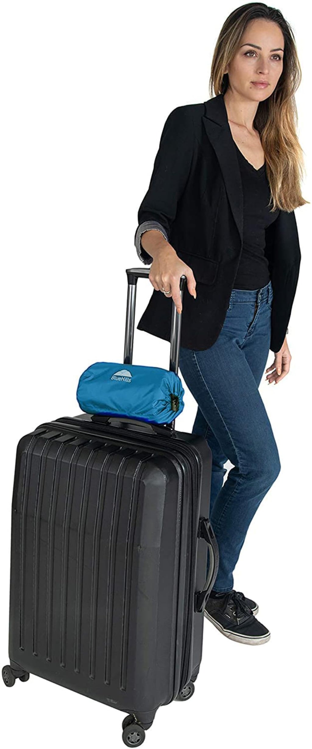 BlueHills Ultra Compact Travel Blanket Pillows for Airplane