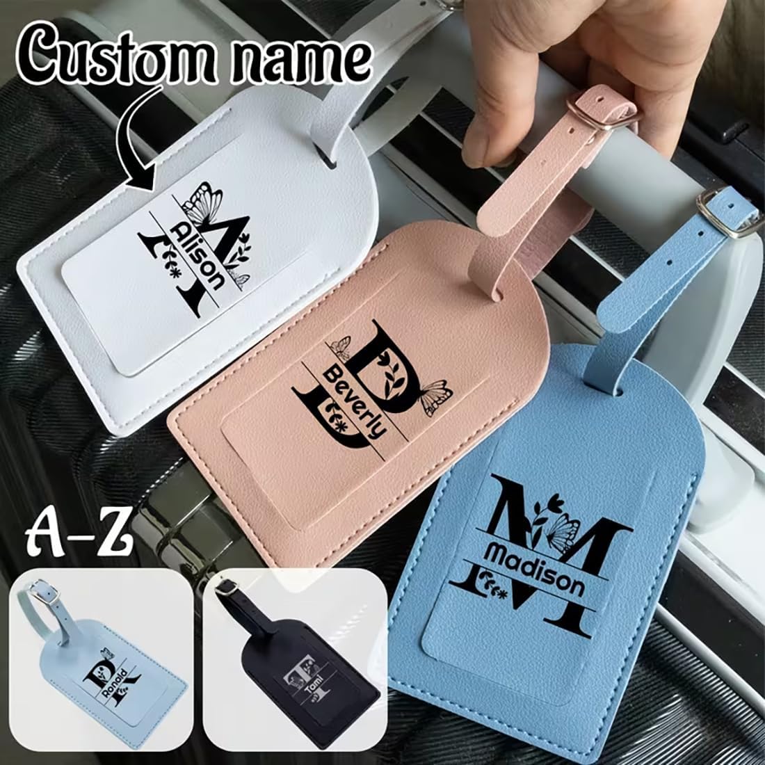 50-Piece Personalized Leather Luggage Tags