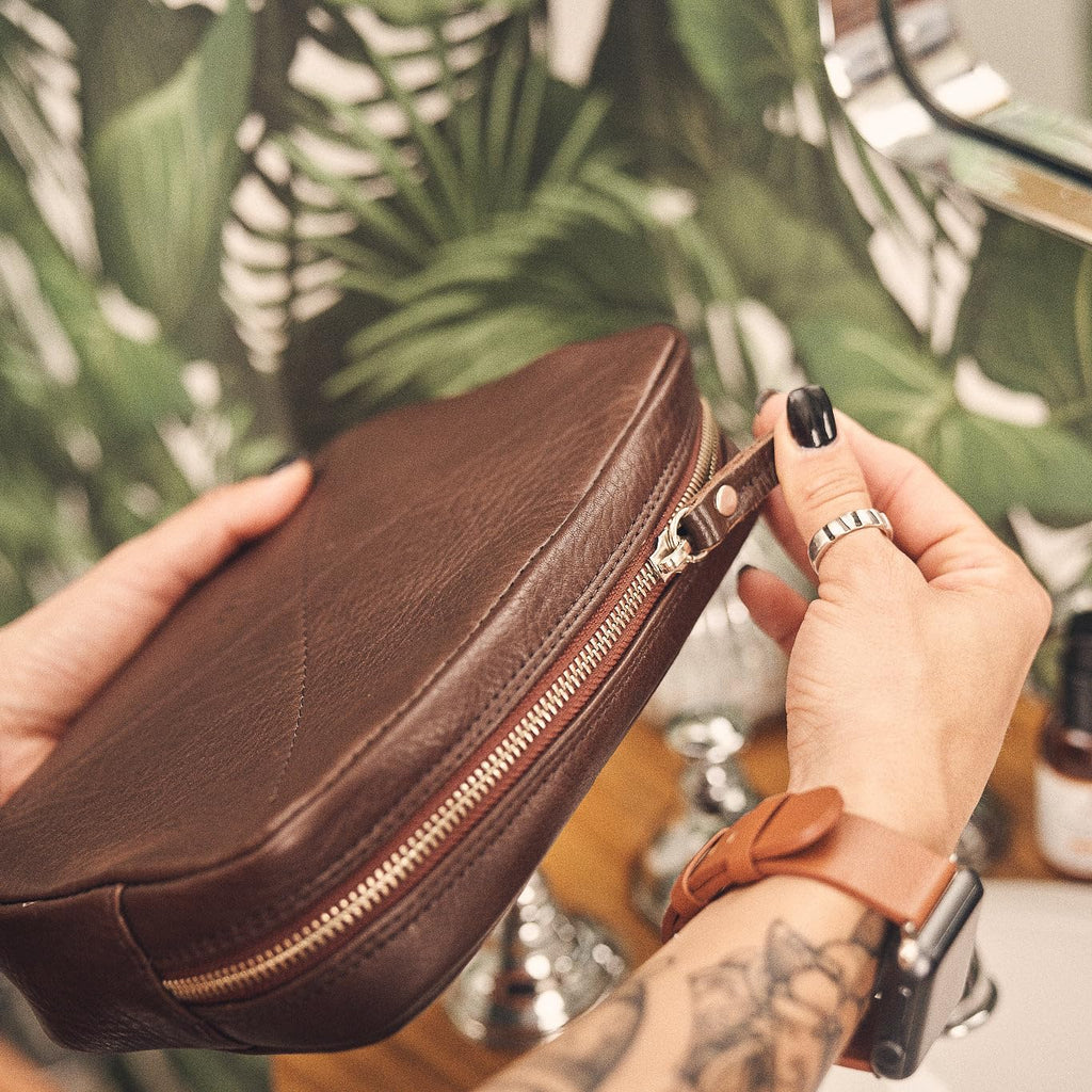 Leather Tech Organizer Pouch