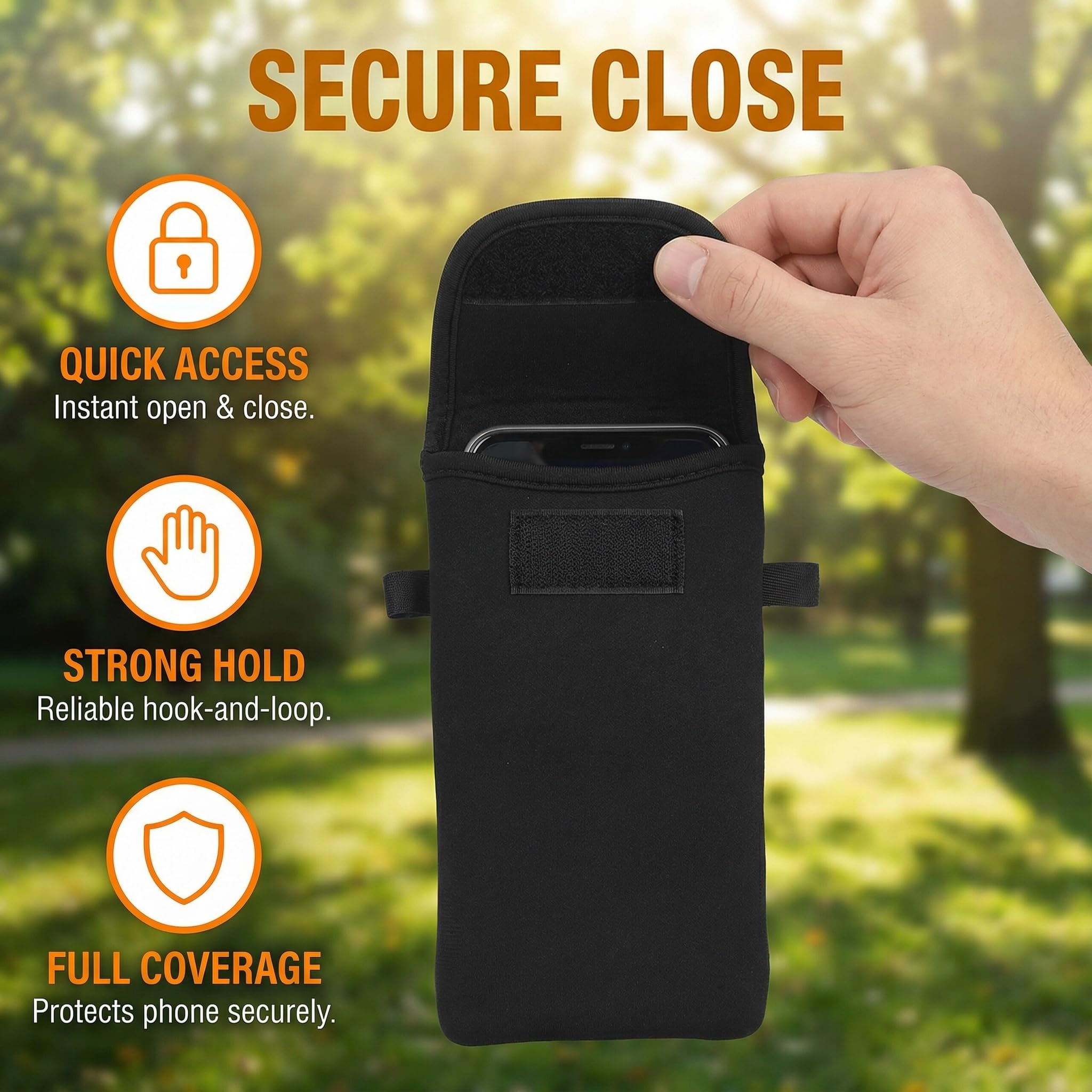 Neoprene Phone Pouch with Neck Strap