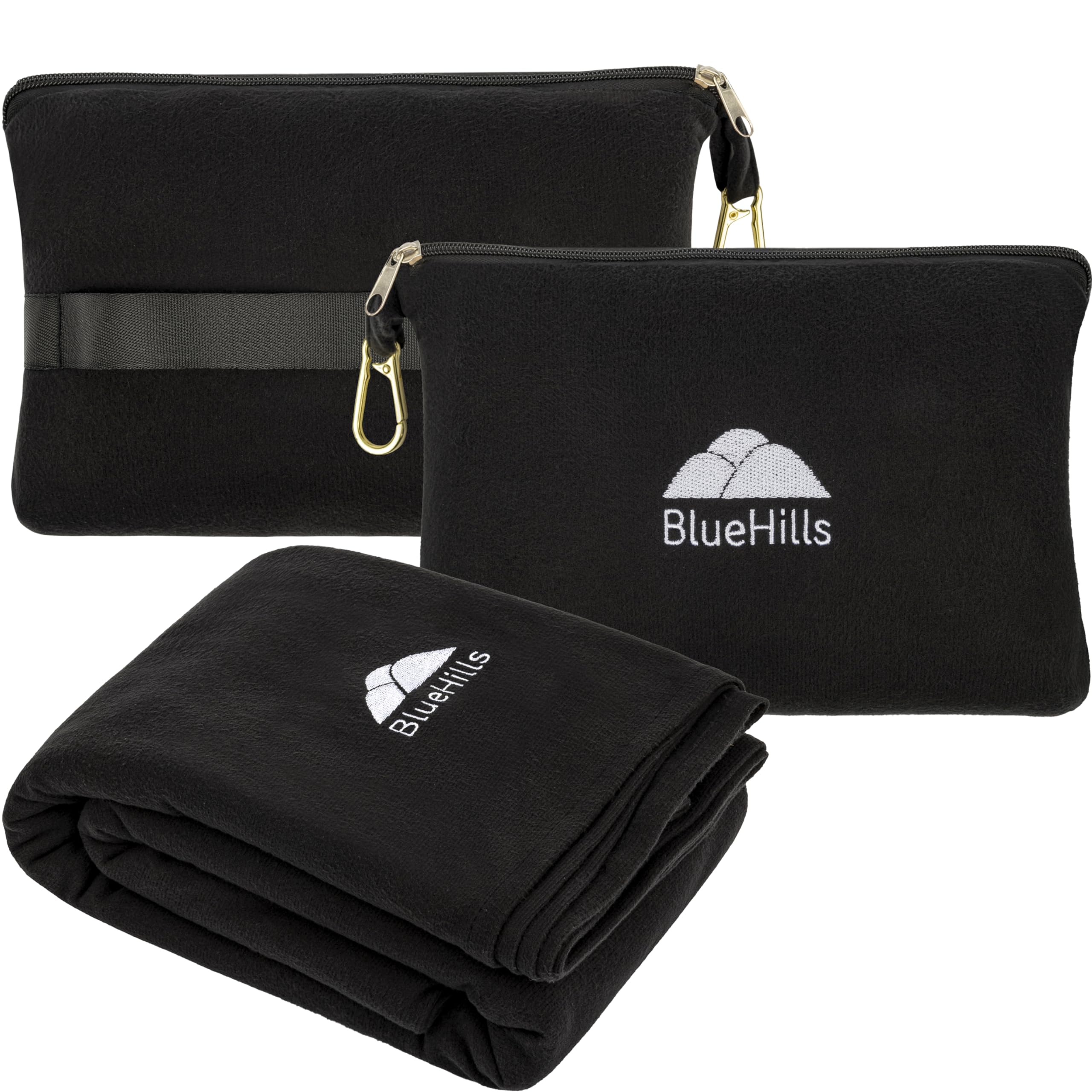 BlueHills Ultra Compact Travel Blanket Pillows for Airplane