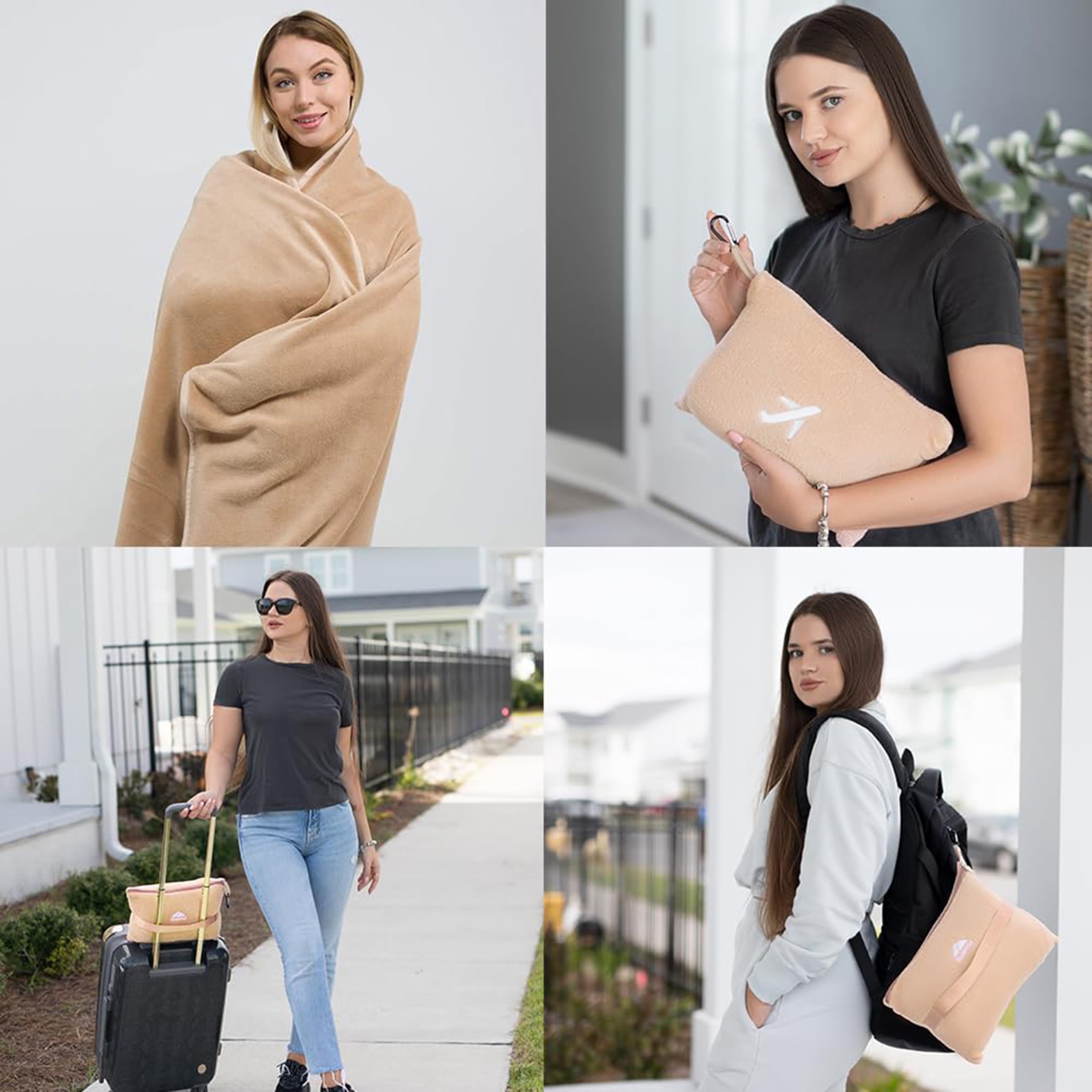 Travel Blanket Pillow
