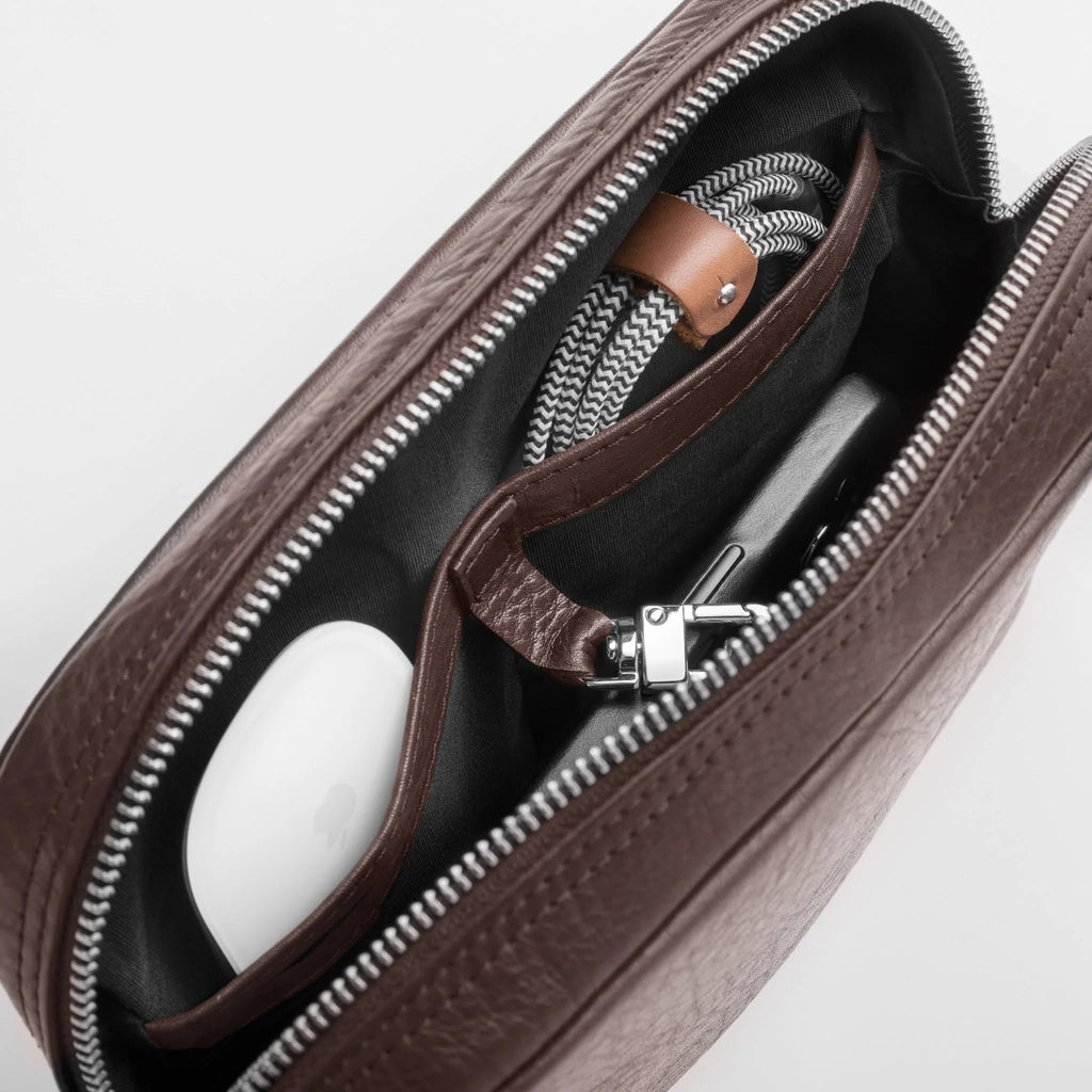 Leather Tech Organizer Pouch