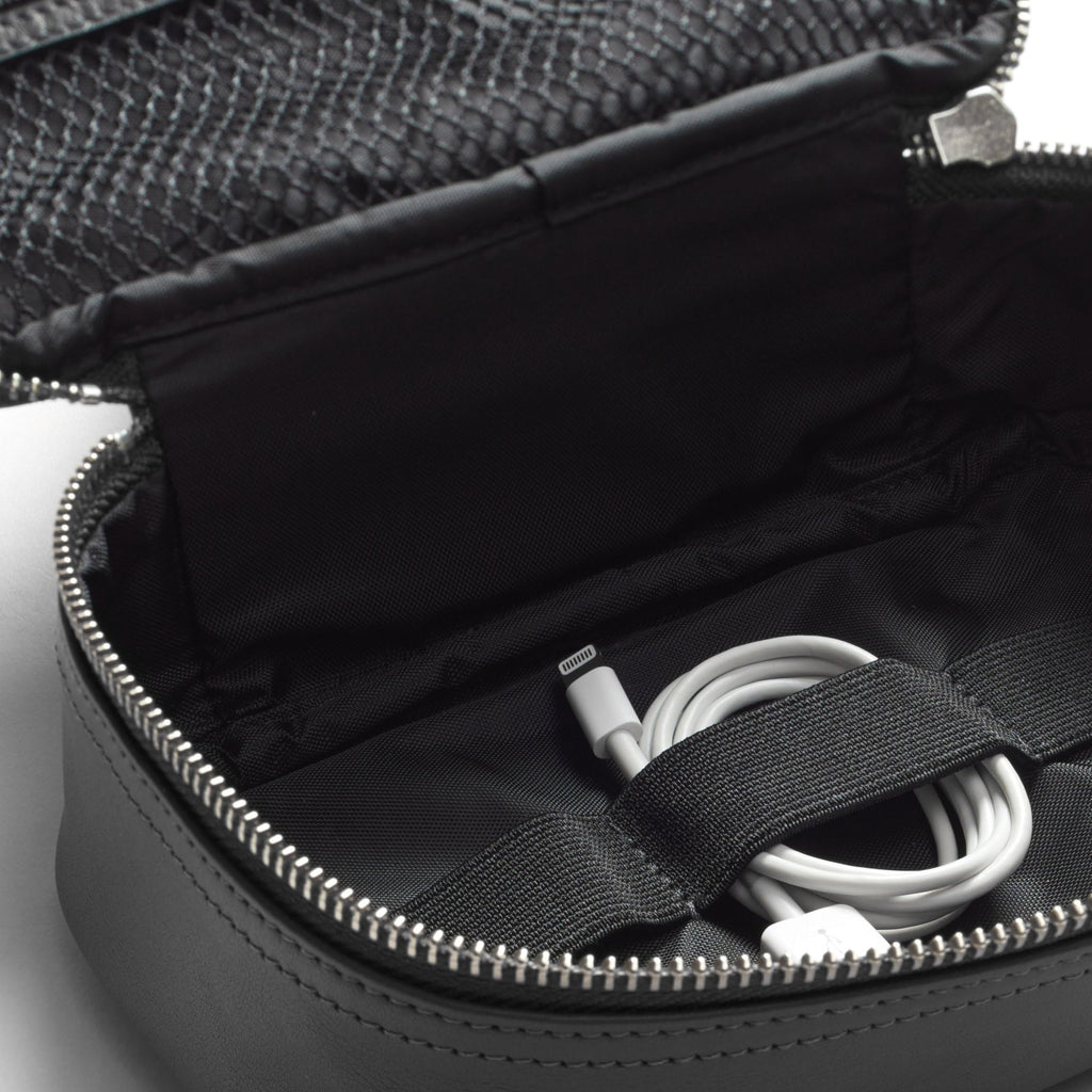 Leather Tech Organizer Bag