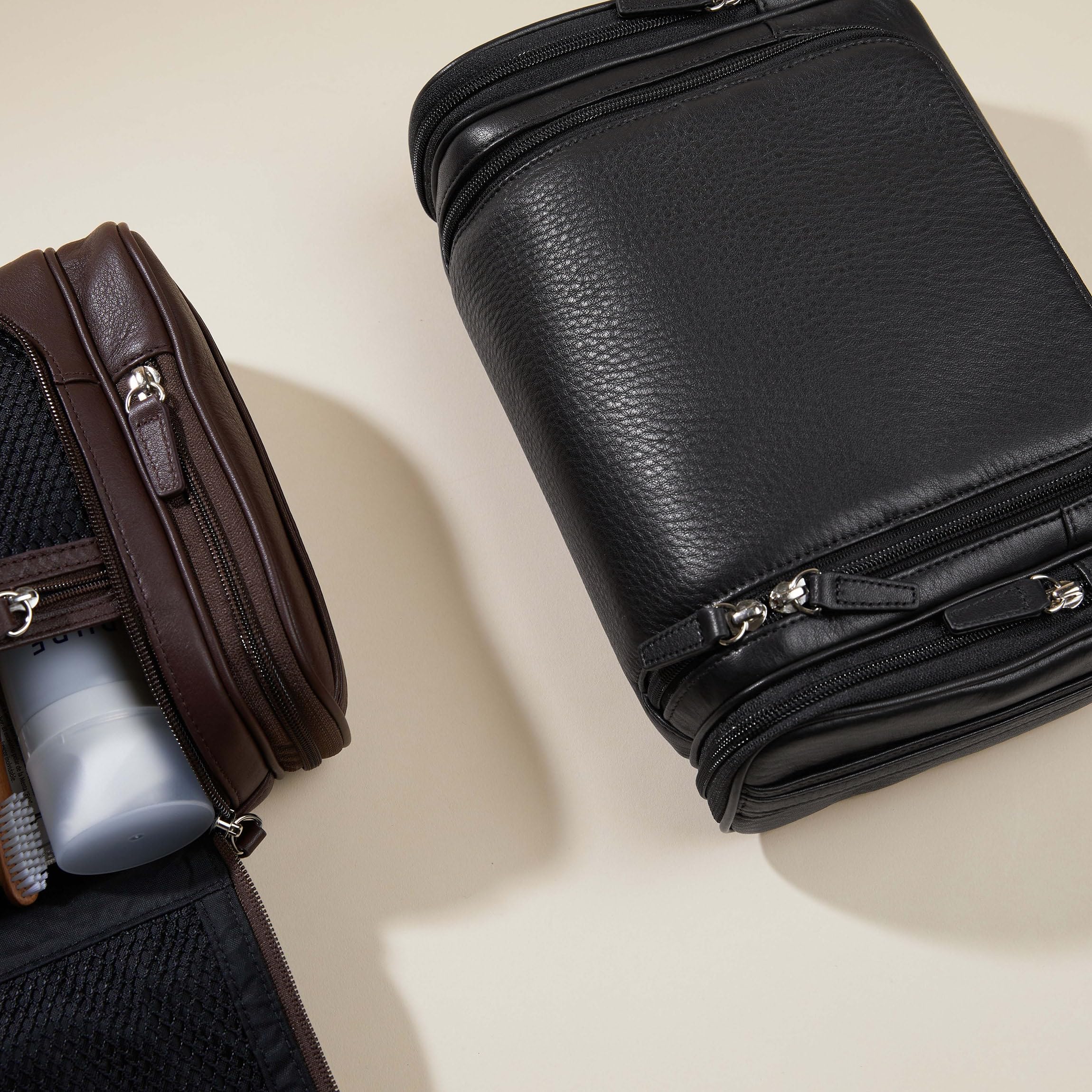 Leather Hanging Toiletry Kit
