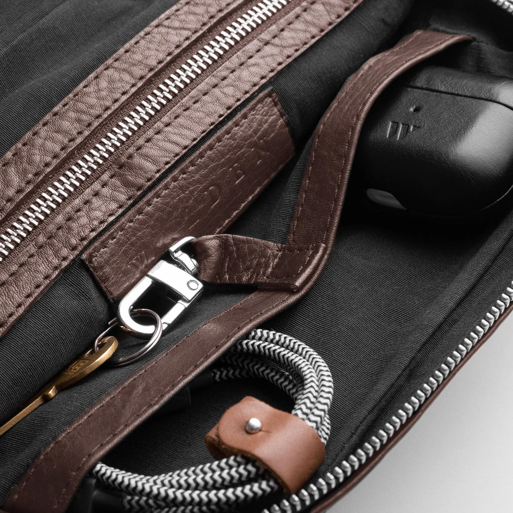 Leather Tech Organizer Pouch